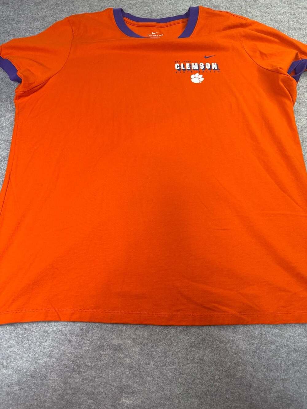 Nike Clemson Tigers T-Shirt Size XXL Orange Graphic Tee